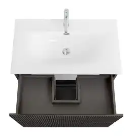 Тумба под раковину BelBagno UNO-800-2C-SO-GSO подвесная, Темно-Серый Матовый