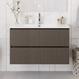 Тумба под раковину BelBagno UNO-1000-2C-SO-СO подвесная, Бежевый матовый