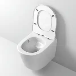 Подвесной унитаз Grossman GR-4477SQ безободковый, смыв торнадо, Белый глянцевый