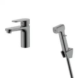 Смеситель для раковины Aquatek Ника AQ1812BGM, Оружейная сталь