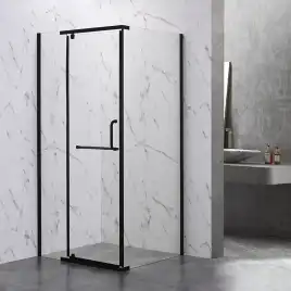 Душевой уголок Veconi Rovigo RV-18B 80х80х200, профиль Черный, стекло прозрачное (RV18B-80-01-C5)