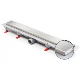 Душевой лоток Azario 55 см AZ-CH 550 KN с решеткой под плитку, Хром матовый