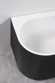 Акриловая ванна Azario LAGO BLANCO BLACK 170х75 AZ-6724-1CRB 17075, асимметричная, правая