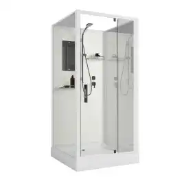 Душевая кабина Niagara Standart 80х80 ST80/15Q/BK низкий поддон, белый профиль, без крыши