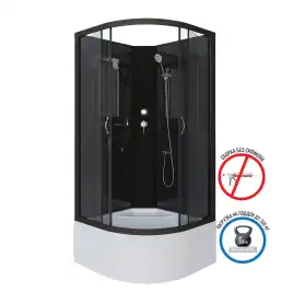 Душевая кабина Niagara Classic 90х90х200 NG-6508-14BK высокий поддон, без гидромассажа, 65081434BK