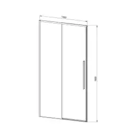 Душевая дверь Vincea Slim-N 140 VDS-4SN140CL, раздвижная, профиль хром, стекло прозрачное