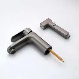 Смеситель для раковины Aquatek Ника AQ1812BGM, Оружейная сталь