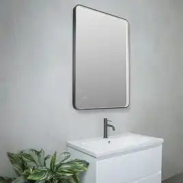 Зеркало с подсветкой AVS VI 70x100 см, антипар, оружейная сталь