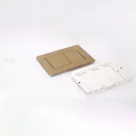 Клавиша смыва AVS 809-0016-m-MG квадратные кнопки, брашированное золото