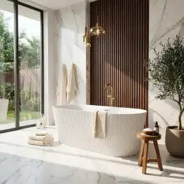 Ванна акриловая Azario ROUSE 170x75 AZ-6605C отдельностоящая, в комплекте с сифоном и металлической рамой