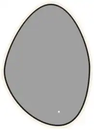 Зеркало Aquanet Контур 600х850 LED TX ассиметричное, черный, 367646