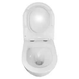 Унитаз подвесной Azario PRO PRO-0001 подвесной, безободковый, с сиденьем микролифт, Белый глянцевый