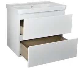 Тумба с раковиной Azario Мила 80 CS00080142, подвесная, Белая матовая