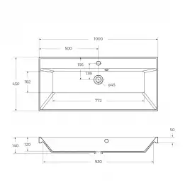 Раковина из литьевого мрамора BelBagno BB1000/450-LV-MR-AST