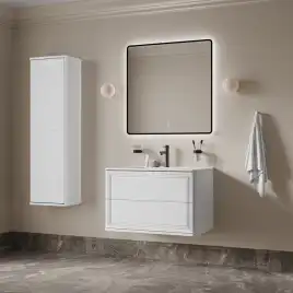 Тумба с раковиной IDDIS Oxford Neo 80, подвесная, Белая, OXN80W0i95K