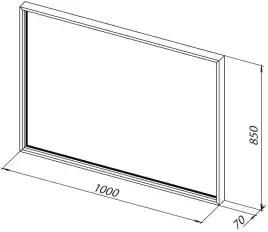 Зеркало Allen Brau Liberty 100х85 1.330016.60 с подстветкой, сенсорный выключатель, Медь