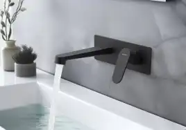 Смеситель для раковины Aquatek Оберон AQ1213MB встраиваемый, с внутренней частью, Черный матовый