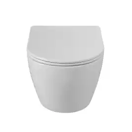 Подвесной унитаз BelBagno SFERA-TOR BB046CH-TOR/SC, безободковый, смыв торнадо с сиденьем микролифт, Белый