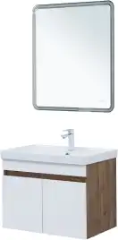 Тумба под раковину Aquanet Оптима 70 дуб рустикальный/белый сатин, 344792