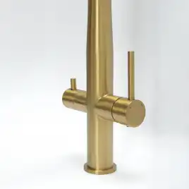 Смеситель для кухни с гибким изливом AVS PureRiver брашированное золото, 811-170-BG