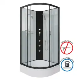 Душевая кабина Niagara Classic 100х100х200 NG-6702-14BKG средний поддон, с гидромассажем, 67021414BKG