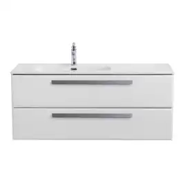 Тумба под раковину Cezares ECO-CER-N 120 см, ECO-CER-N-1200-2C-SO-BL-L (без ручек), Bianco Lucido