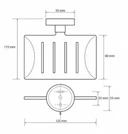Мыльница прямоугольная 12,5 см BEMETA NEO Нержавеющая сталь 104208085