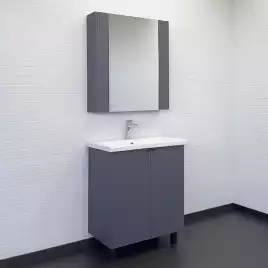 Зеркало-шкаф Comforty Лима 70 Антрацит, 00-00004891