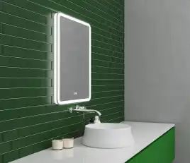 Зеркало Grossman Leo 70х80 167080 с подстветкой, сенсорный выключатель, с подогревом