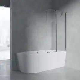 Шторка на ванну AVS Асти Дуо 100 правая профиль хром, прозрачное стекло, 803-0016-150-5545R-CR-T