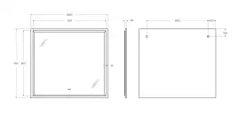 Зеркало CEZARES CZR-SPC-INT-1000-900-LED-TCH-WARM-BL