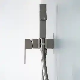 Гигиенический душ со смесителем AVS Cube 811-231-GM, оружейная сталь