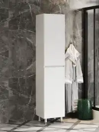 Шкаф-пенал FAURAplus Сантельмо 40 напольный, Белый глянцевый