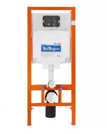 Инсталляция для подвесного унитаза BelBagno BB002-80  с кнопкой смыва BB014-SR-BIANCO