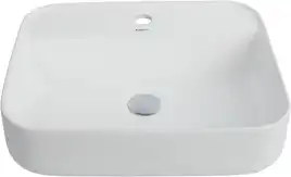 Раковина накладная Aquanet SOUL-2 50х40х14 прямоугольная, Белая глянцевая