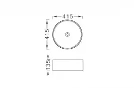 Раковина накладная Aquatek Европа 41,5х41,5х13,5 AQ5558-MB, Черная матовая