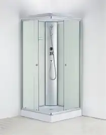 Душевая кабина Loranto 90х90 CS-992EATM/W-90, низкий поддон, цвет профиля матовый хром