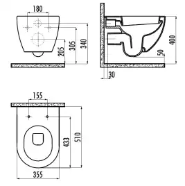 Унитаз подвесной  Creavit Free FE320-11CM00E-0000 с сиденьем микролифт Капучино матовый