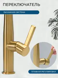 Смесители для кухни AVS 811-191-BG, брашированное золото