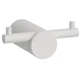 Крючок AVS Slimmer, белый матовый, двойной