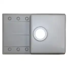 Кухонная мойка AZARIO Izmir 740х480х197 кварцевая, прямоугольная, цвет Серый: CS00097683