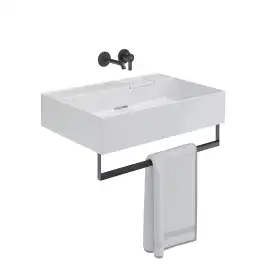 Раковина Kerama Marazzi LOGICA мебельная\подвесная без отверстий 70, белая глянцевая, LO.wb.70.0