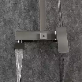 Душевая система Gappo G2407-9 с поворотным изливом, Оружейная сталь