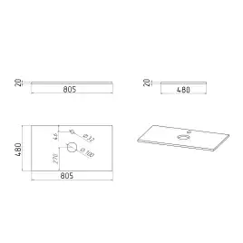 Тумба под раковину Grossman Кристалл 80 подвесная, бежевый матовый (108044)