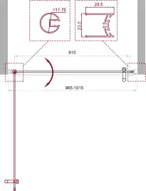 Душевая дверь BelBagno Uno 100 см, UNO-B-1-100-C-Cr, профиль Хром, стекло Прозрачное