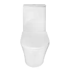 Унитаз напольный Azario ANTEO ROUND AZ-1219A безободковый, с бачком и сидением микролифт, Белый глянцевый