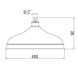 Лейка Lemark LM9830G для верхнего душа, 1-функциональная Золото