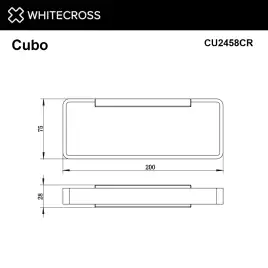 Полотенцедержатель Whitecross CUBO chrome, CU2458CR, Хром