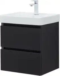 Тумба под раковину Aquanet Вега 2.0 50 черный, подвесная, 337952
