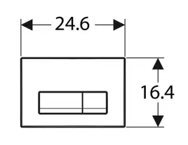 Кнопка смыва Geberit Delta 50 115.119.21.1 двойной смыв, пластик, глянцевый хром